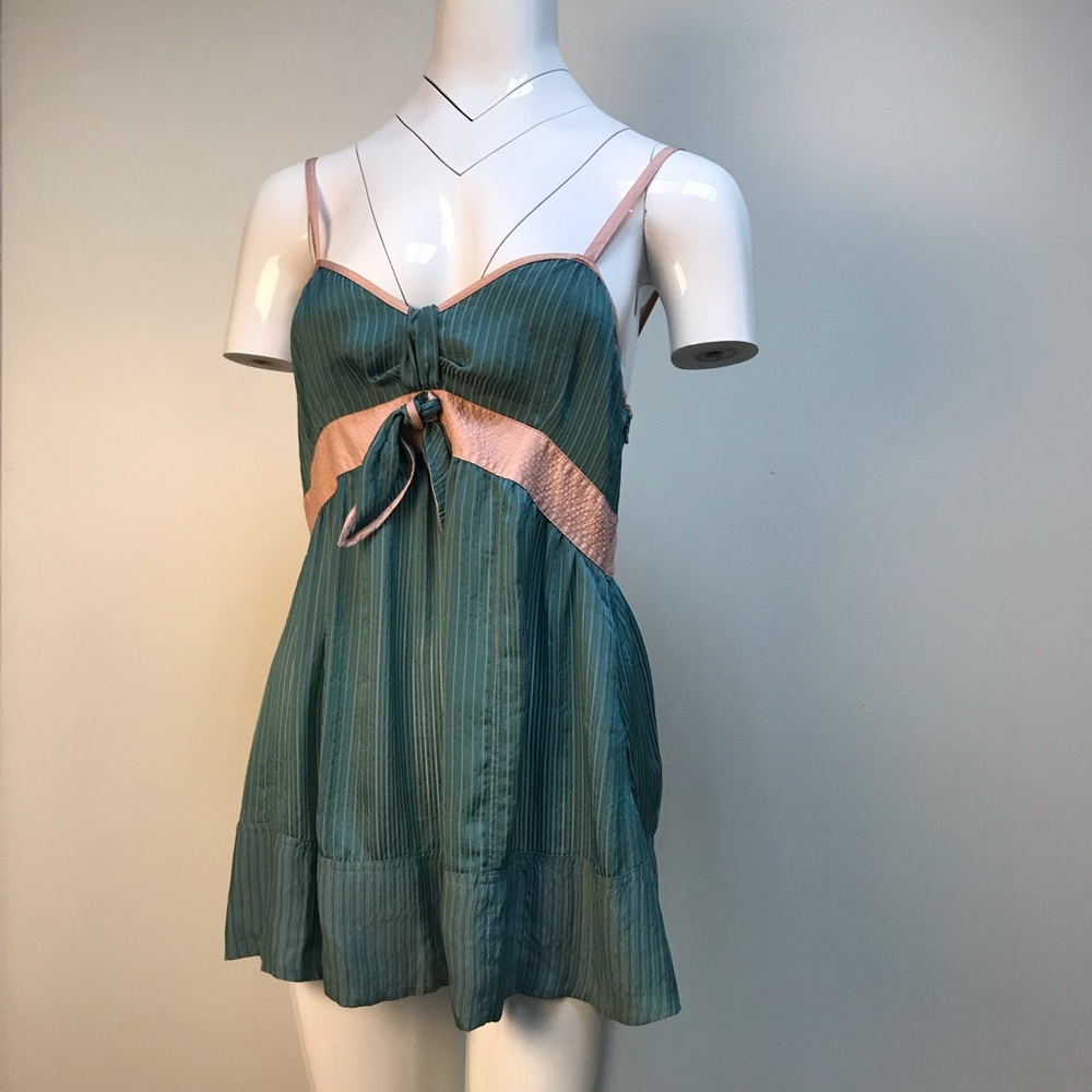 Marc Jacobs teal and pink baby doll dress